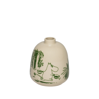 Moomin Arabia Mystisk Skov vase H 8,3 cm grøn