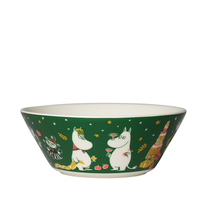 Moomin Arabia Gift of Love skål grøn Ø 15 cm