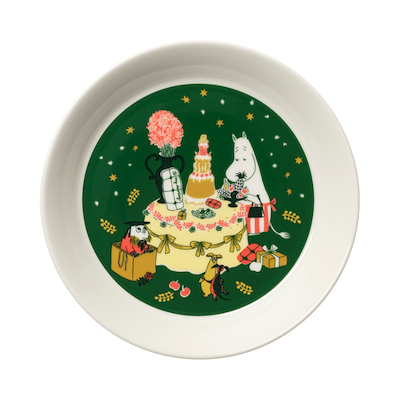 Moomin Arabia Gift of Love tallerken grøn Ø 19 cm