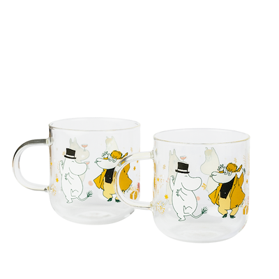 Moomin Arabia Gift of Love krus glas 30 cl 2 stk.