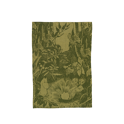 Moomin Arabia Mystical Forest viskestykke grøn 45 x 65 cm