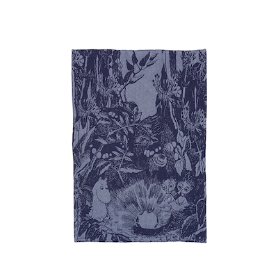 Moomin Arabia Mystical Forest viskestykke blå 45 x 65 cm
