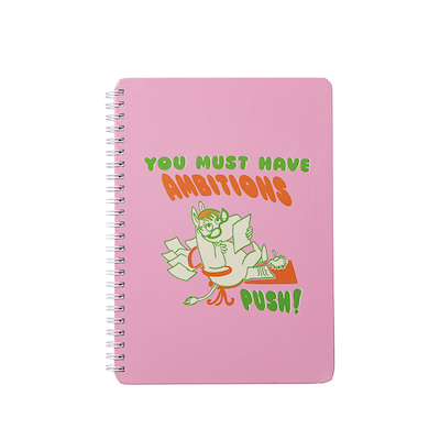 Moomin Arabia Boss Lady notesbog lyserød 21,5 x 15,5 cm
