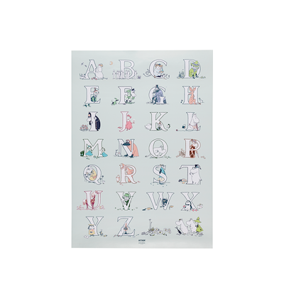 Moomin Arabia Alfabet plakat mint 50x70 cm