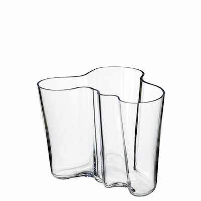 Iittala Alvar Aalto vase klar glas 16 cm