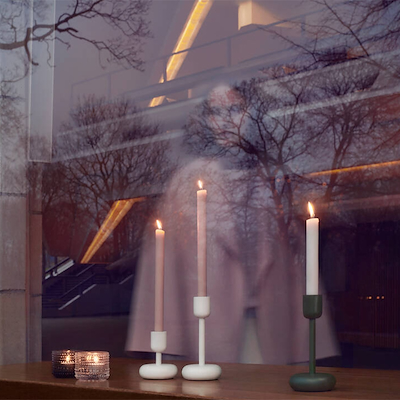 Iittala Kastehelmi fyrfadsstage 6,4 cm mørkegrå