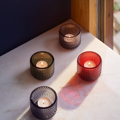 Iittala Kastehelmi fyrfadsstage 6,4 cm mørkegrå