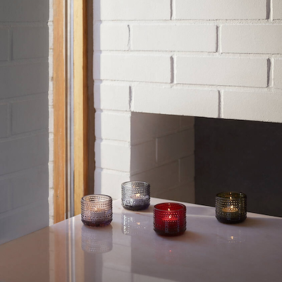 Iittala Kastehelmi fyrfadsstage 6,4 cm mørkegrå