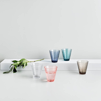Iittala Kastehelmi glas 30 cl aqua 2 stk.