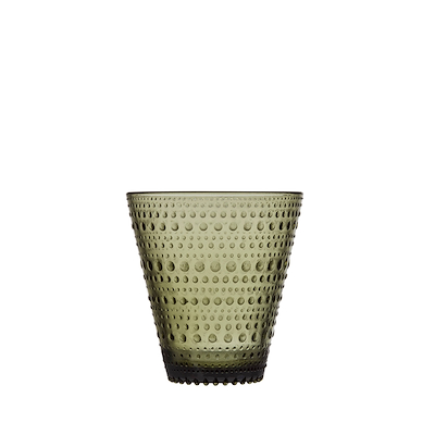 Iittala Kastehelmi glas 30 cl mosgrøn 2 stk.