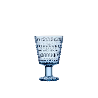Iittala Kastehelmi glas på fod 26 cl aqua