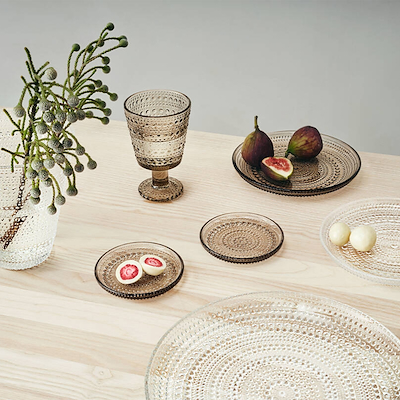 Iittala Kastehelmi glas på fod 30 cl linen