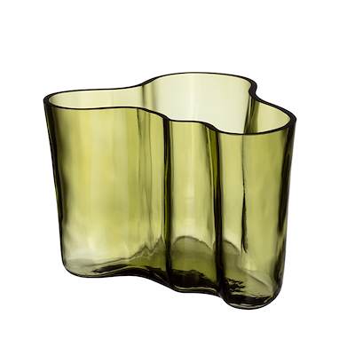 Iittala Alvar Aalto vase mosgrøn 16 cm