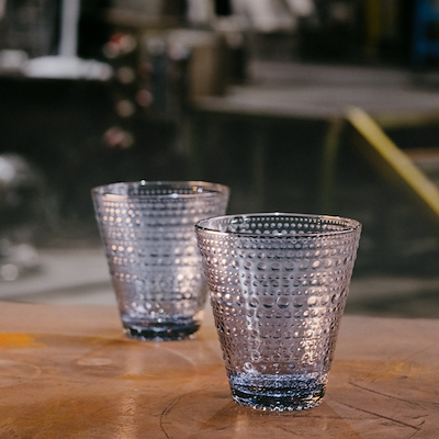 Iittala Kastehelmi glas 30 cl mørkegrå 2 stk.