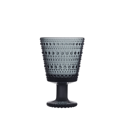 IIttala Kastehelmi glas på fod 26 cl mørkegrå
