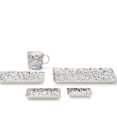 Iittala Oiva Taika Collection A4 tallerken 21x29 cm helle blå-brun