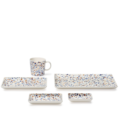 Iittala Oiva Taika Collection A5 tallerken 15x21 cm helle blå-brun