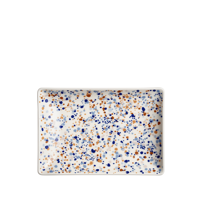 Iittala Oiva Taika Collection A5 tallerken 15x21 cm helle blå-brun