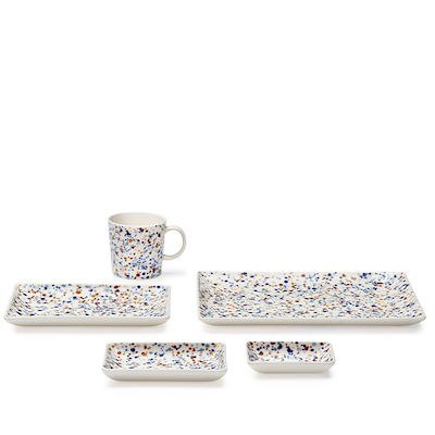 Iittala Oiva Taika Collection A7 tallerken 7x10 cm helle blå-brun