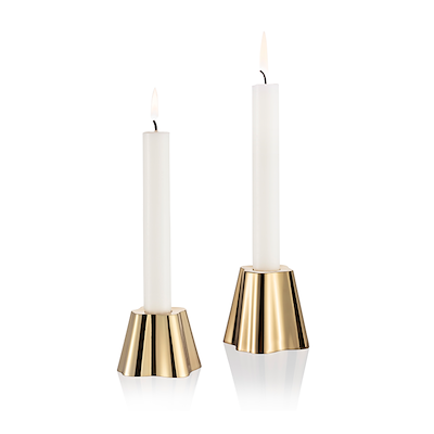 Iittala Aalto lysestager 5 cm + 6,5 cm messing