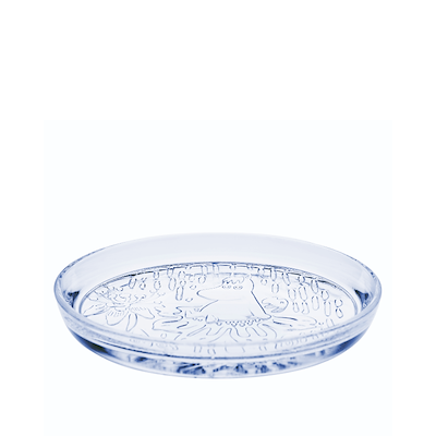 Moomin Arabia tallerken aqua blå glas Ø15,5 cm