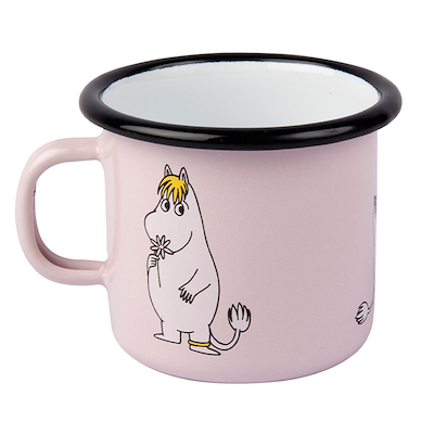 Mumi by Muurla snorkfrøken emaljekrus lyserød 25 cl