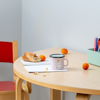 Mumi by Muurla snorkfrøken emaljekrus lyserød 25 cl