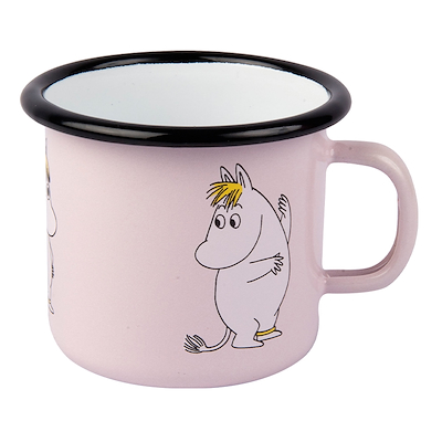 Mumi by Muurla snorkfrøken emaljekrus lyserød 25 cl