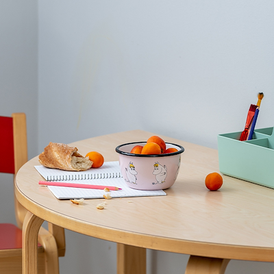 Mumi by Muurla snorkfrøken emaljeskål lyserød 60 cl