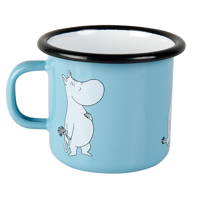 Mumi by Muurla mumitrolden emaljekrus aqua blå 25 cl