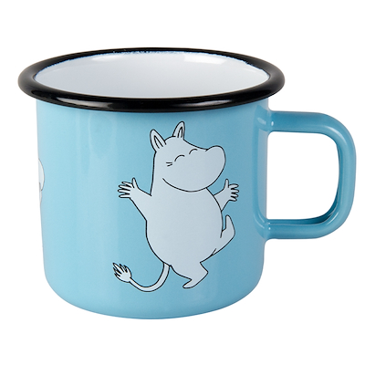 Mumi by Muurla mumitrolden emaljekrus aqua blå 25 cl