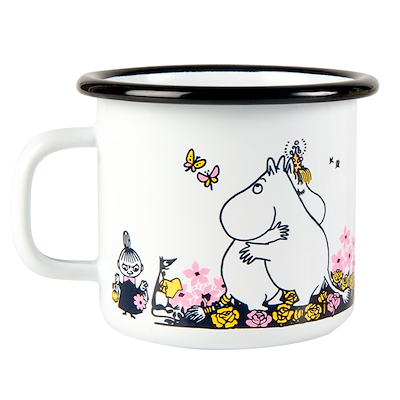 Mumi by Muurla kram emaljekrus hvid 25 cl