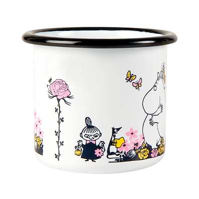 Mumi by Muurla kram emaljekrus hvid 25 cl