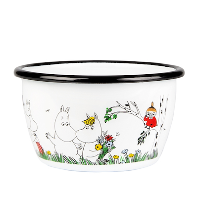 Mumi by Muurla Glad Familie emaljeskål 30 cl