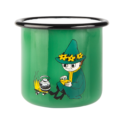 Mumi by Muurla mumirikken emaljekrus grøn 37 cl