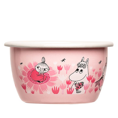 Mumi by Muurla Piger emaljeskål lyserød 30 cl