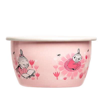 Mumi by Muurla Piger emaljeskål lyserød 30 cl