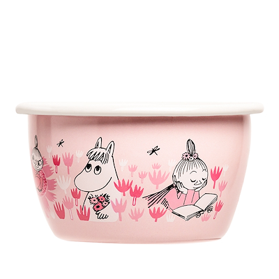 Mumi by Muurla Piger emaljeskål lyserød 30 cl