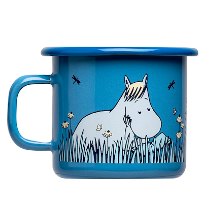 Mumi by Muurla venner emaljekrus blå 25 cl