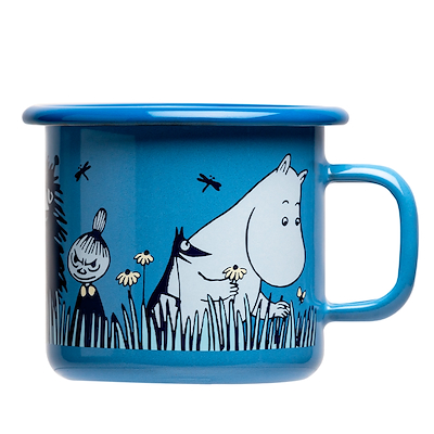 Mumi by Muurla venner emaljekrus blå 25 cl