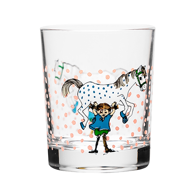 Muurla Pippi/hest drikkeglas klar 20 cl
