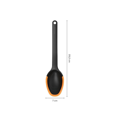 Fiskars Functional Form grydeske med silikone sort 29,2 cm