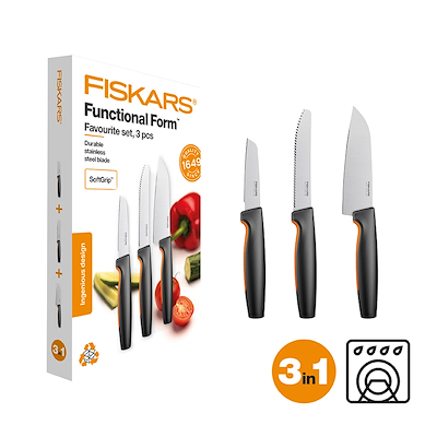 Fiskars Functional Form knivsæt 3 dele