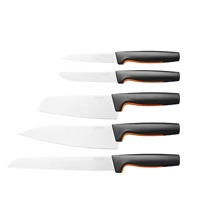 Fiskars Functional Form knivsæt sort 5 stk