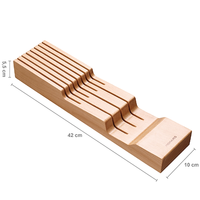 Fiskars All Steel knivholder til skuffe i træ