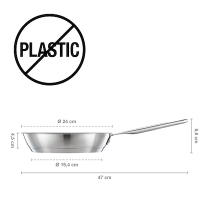 Fiskars All Steel stegepande keramisk belægning 24 cm