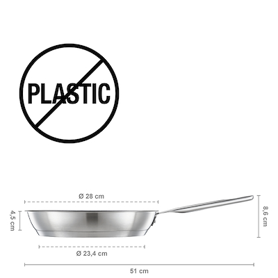 Fiskars All Steel stegepande keramisk belægning 28 cm