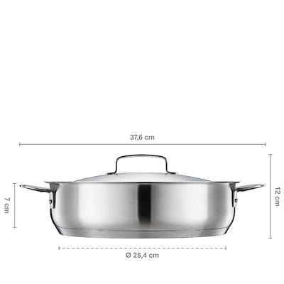 Fiskars All Steel stegefad med låg keramisk belægning 28 cm