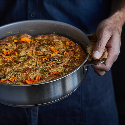 Fiskars All Steel stegefad med låg keramisk belægning 28 cm