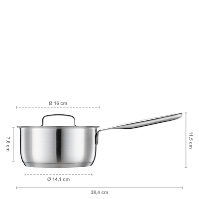 Fikars All Steel kasserolle 1,5 liter